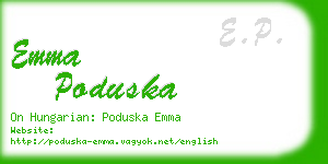 emma poduska business card